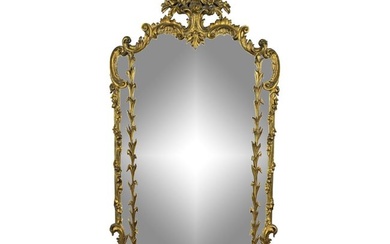 A large Louis XV style giltwood mirror