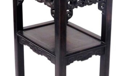 A late 19thC Chinese hardware jardiniere stand, of rectangular...