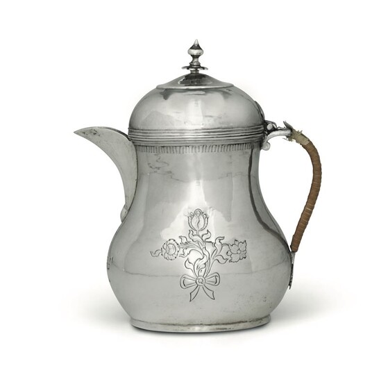 A silver coffee pot, Venice, early 1800s