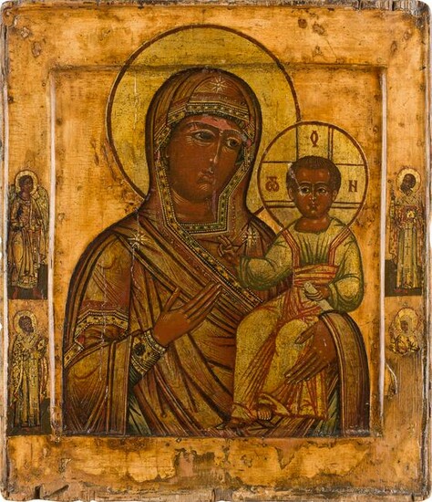 AN ICON SHOWING THE SMOLENSKAYA MOTHER OF GOD Russian
