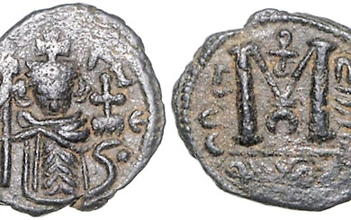 ARABISCH-BYZANTINISCHE ZEIT, Kalifen in Medina, 635-700, AE Fals o.J. (AH 14-50 =635-670), Damaskus