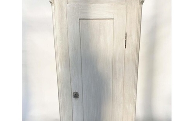 ARMOIRE, 19th century French traditionally grey painted with...