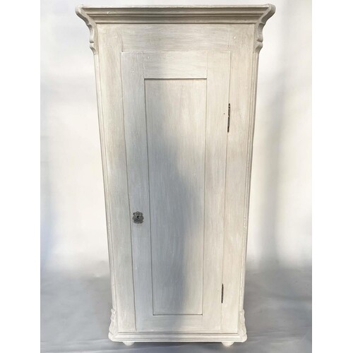 ARMOIRE, 19th century French traditionally grey painted with...