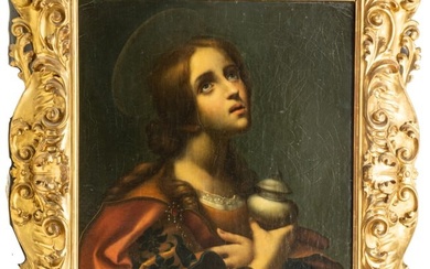After Carlo Dolci, Oil on Canvas, 19Th C., H 29", W 23", Mary Magdalene