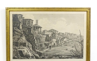 After Luigi Rossini (1790-1857), Etching, Veduta dell'Antich...