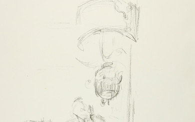 Alberto Giacometti - Borgonovo 1901 - 1966 Chur - La Mère de l'artiste lisant sous la lampe à Stampa II