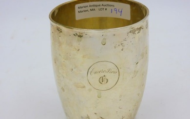 American Coin Silver Beaker. Early 19th century.