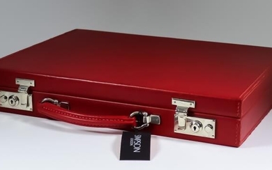 An Attache Case by Simpson of London, in red...
