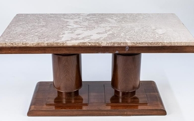 Art Deco Style Marble Top Low Console