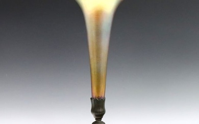 Art Glass Trumpet Vase after Tiffany