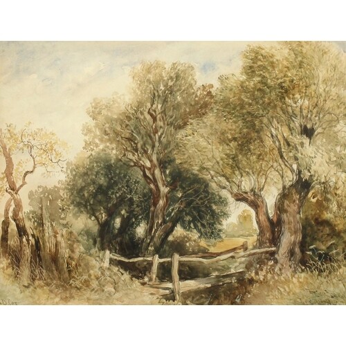 Attributed to David Cox Jr, A.R.W.S. (1809-1885) A rural sce...