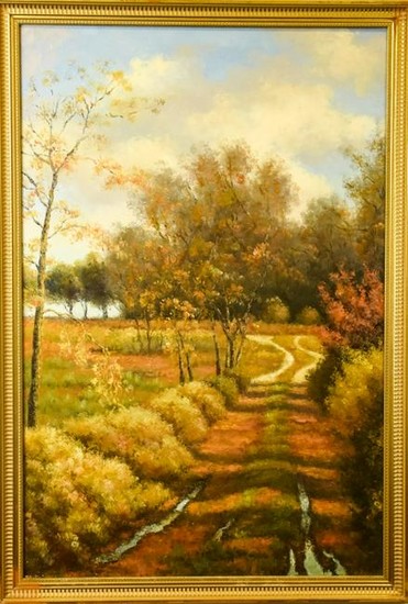 Autumn Landscape Scene Oil Painting