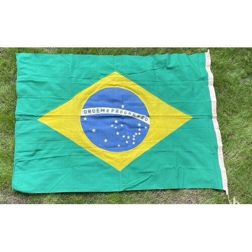 [BRAZIL]: A World War II date national flag of Brazil (measu...