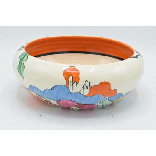 Bizarre by Clarice Cliff shape 55 circular bowl decorated wi...