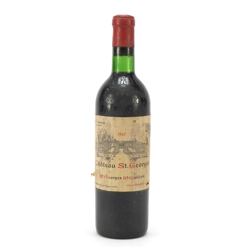 Bottle of 1967 Chateau St. Georges Saint Emilion red wine