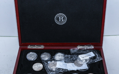 Bradford Exchange Box with Coins Many Silver