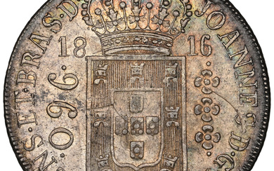 Brazil: , João Prince Regent 960 Reis 1816-R MS63 NGC,...