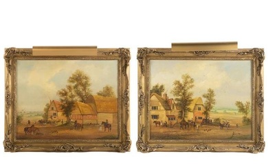 British School, late 19th c. A Pair of Landscapes, oils
