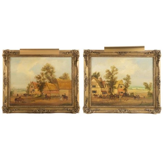 British School, late 19th c. A Pair of Landscapes, oils