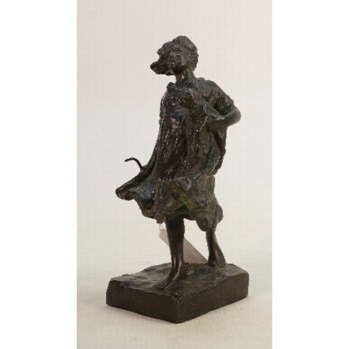 Bronze figure of a shepherdess: Fine and well modelled piece...