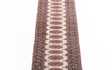 CARPET, so-called gallery carpet, Bokhara, hand-knotted.