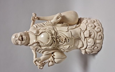 CHINE. PUTAI en porcelaine blanc de Chine. H: 32 cm