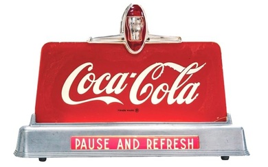 COCA-COLA LIGHT-UP "PAUSE AND REFRESH" COUNTERTOP SIGN