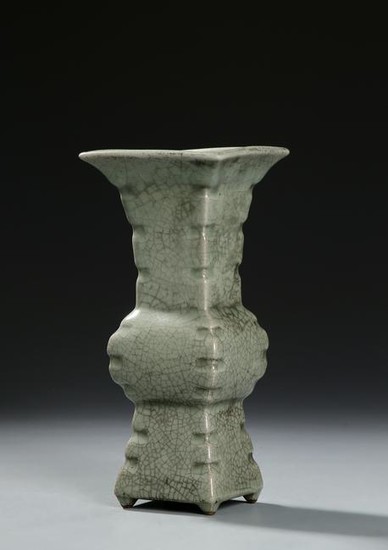 Chinese Crackle Glazed Beaker Vase