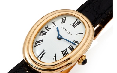 Cartier, Baignoire, n° 78094xxxx, vers 1990. Une intemporelle et très belle montre de dame ovale...