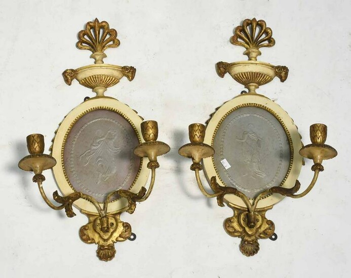 Carved and Gilt Wall Sconces
