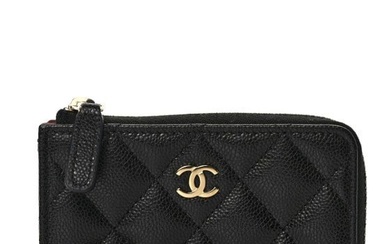 Chanel Caviar Quilted Zipped Key