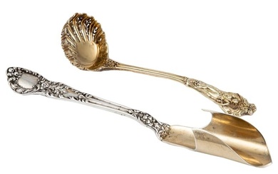 Chawner & Co. Silver Gilt Sugar Sifter Ladle