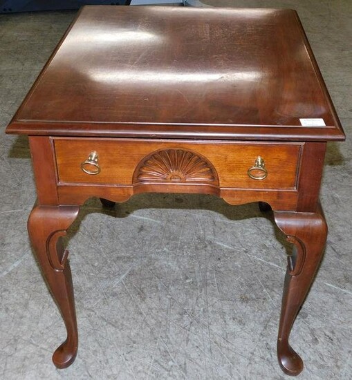 Cherry One Drawer Queen Ann End Table By PH