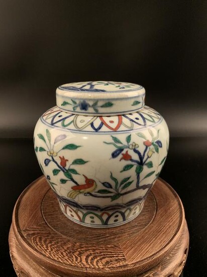 Chinese Ming Doucai Porcelain Jar