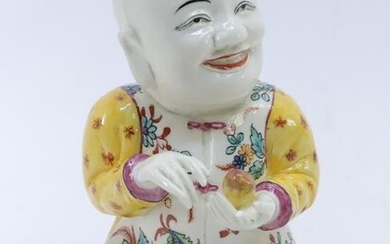 Chinese Seated Happy Figure, Peach of Longevity
