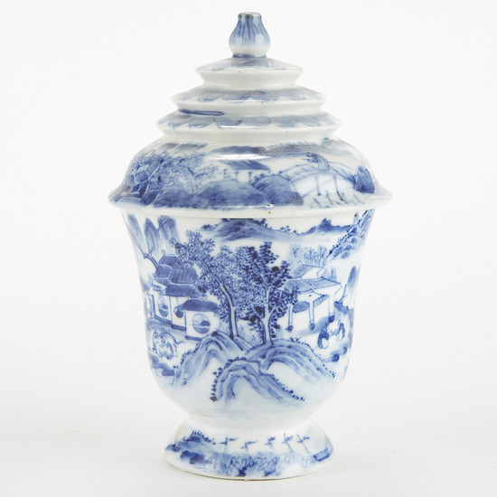 Chinese Thai Market Blue and White Porcelain Cup/Altar Vessel