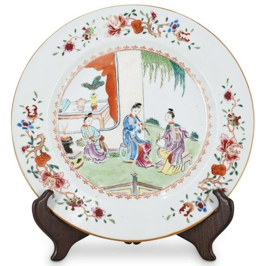 Chinese Yongzheng Famille Rose Porcelain Plate