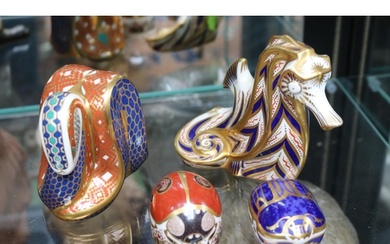 Collection of Royal Crown Derby Paperweights to include Snak...