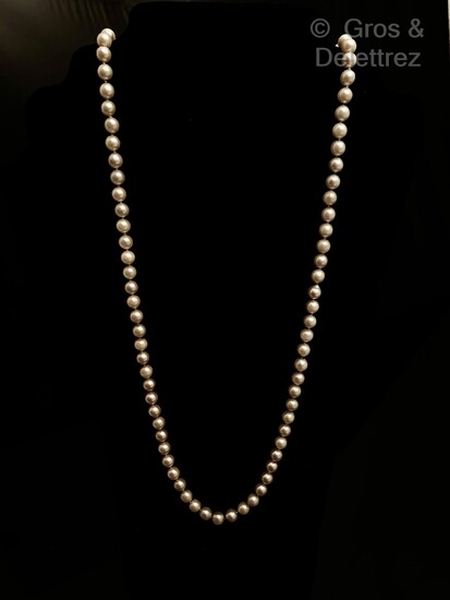 Collier composé d’un rang de perles de culture.... - Lot 394 - Gros & Delettrez