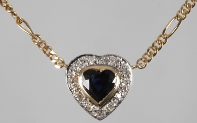 Collier with sapphire and diamonds