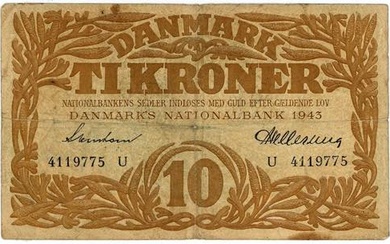 Denmark 10 Kroner 1943