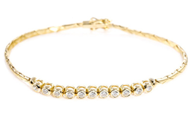 Diamond Bracelet 18ct Yellow Gold 0.65ct