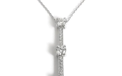 Diamond Drop Stick Necklace