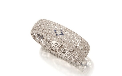 Diamond and Synthetic Sapphire Bracelet