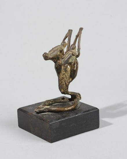 Dogon Bronze 2-Headed Ancestor Figure