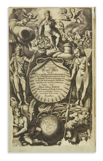 (EARLY EXPLORATION.) Gottfriedt, Johann Ludwig. Newe Welt und Americanische Historien. Engraved additional title...
