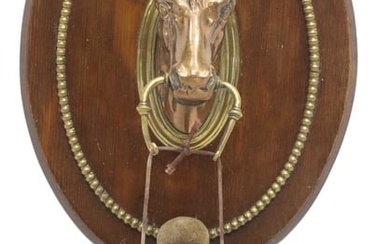 ENGLISH VICTORIAN WILLIAM TONKS & SONS HORSE HEAD DINNER GONG