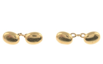 Early 20th century 15ct gold cufflinks