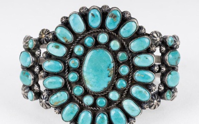Early Navajo Sterling Estate Cuff Bracelet