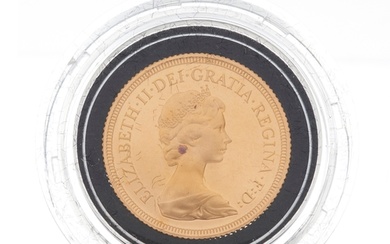 Elizabeth II, a 1979 gold proof full sovereign coin, in Roya...